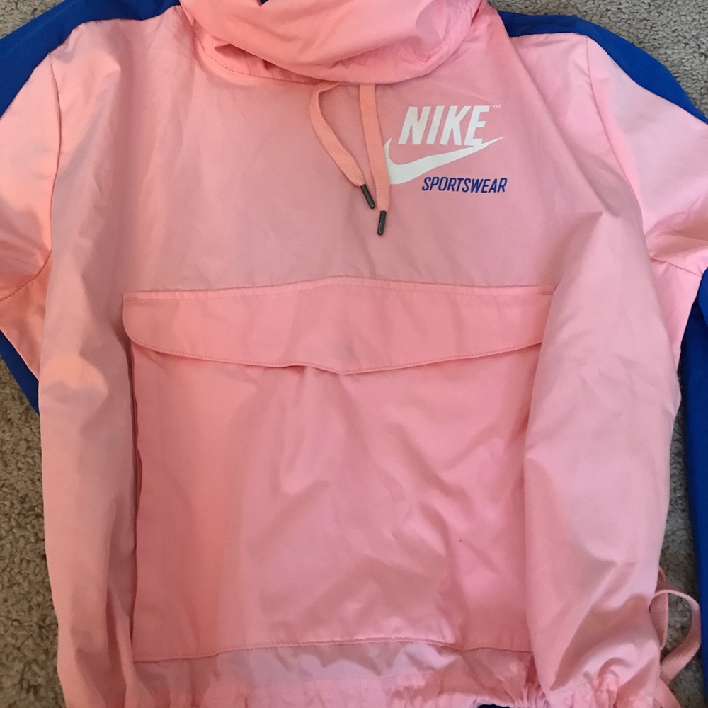 Nike Pink and Blue Varsity Jacket